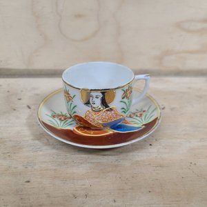 Vintage Betson's China Japan hand Painted Porcelain Tea Espresso Cup &‎ Saucer